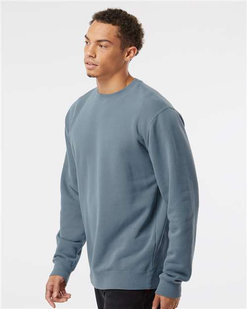 Independent Trading Co. Unisex Midweight Pigment-Dyed Crewneck Sweatshirt - PRM3500 Pigment Slate Blue