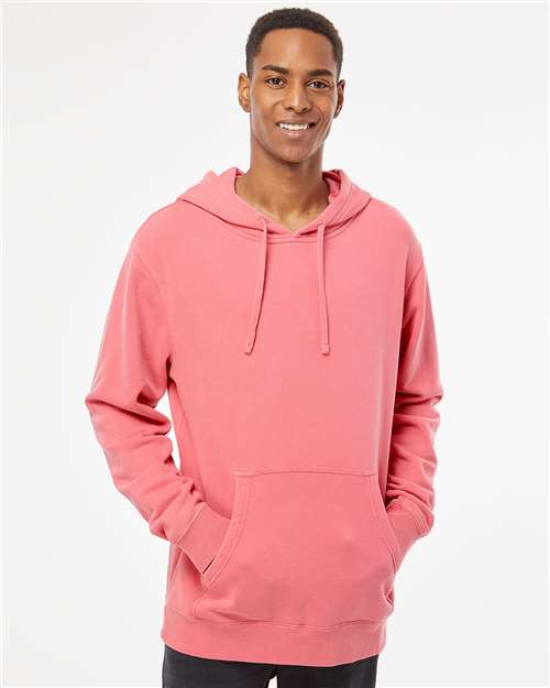 Independent Trading Co. Unisex Midweight Pigment-Dyed Hooded Sweatshirt - PRM4500 Pigment Pink