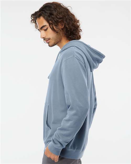 Independent Trading Co. Unisex Midweight Pigment-Dyed Hooded Sweatshirt - PRM4500 Pigment Slate Blue
