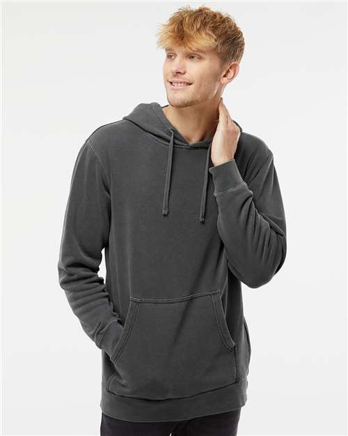 Independent Trading Co. Unisex Midweight Pigment-Dyed Hooded Sweatshirt - PRM4500 Pigment Black