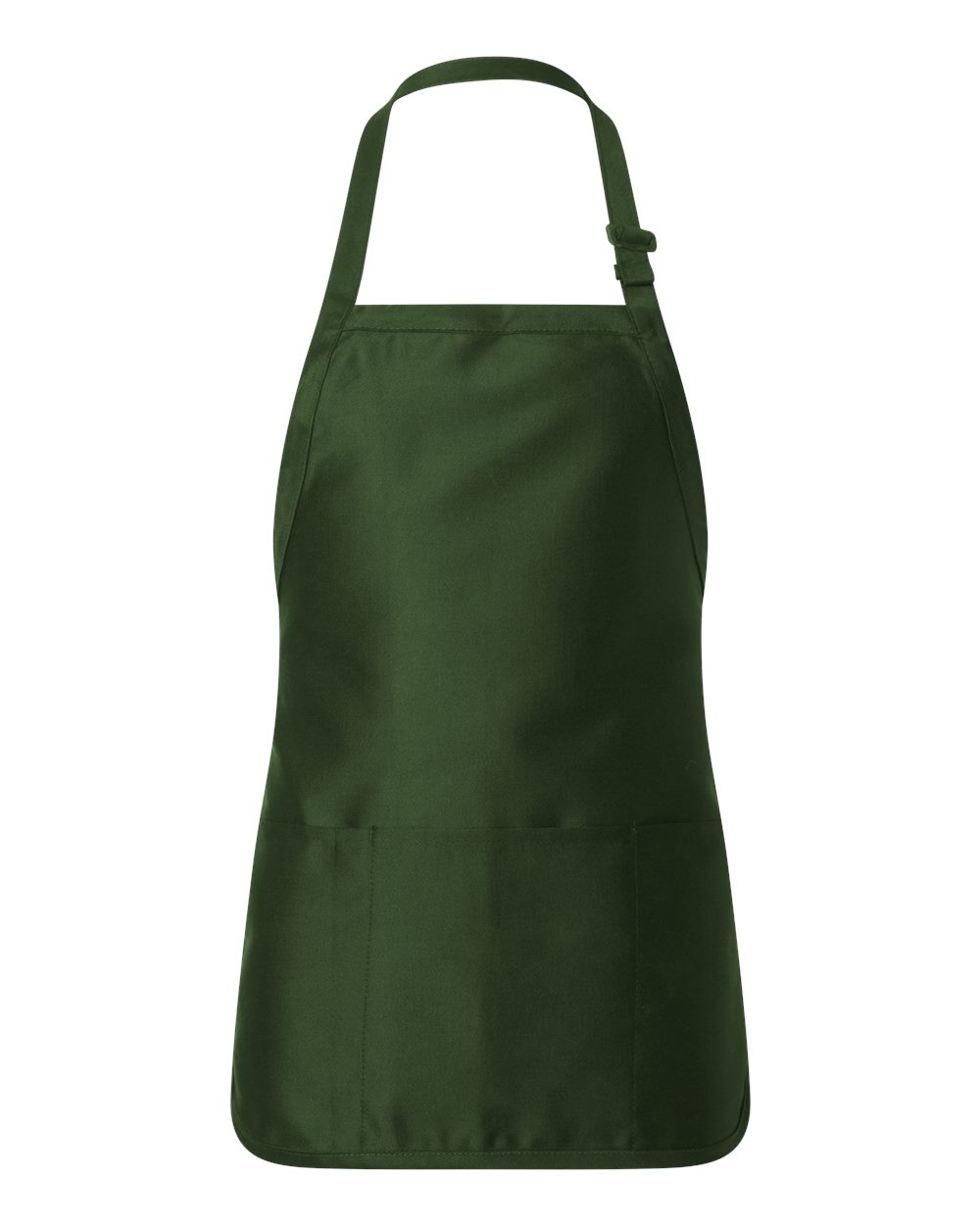 Q-Tees Full-Length Apron with Pouch Pocket - Q4250 Forest