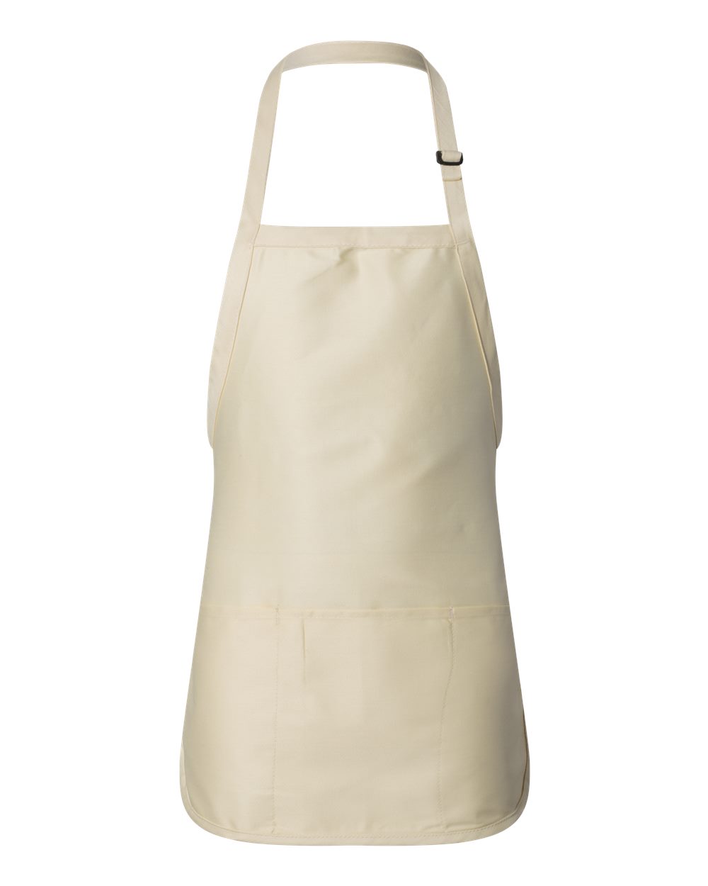 Q-Tees Full-Length Apron with Pouch Pocket - Q4250 Natural