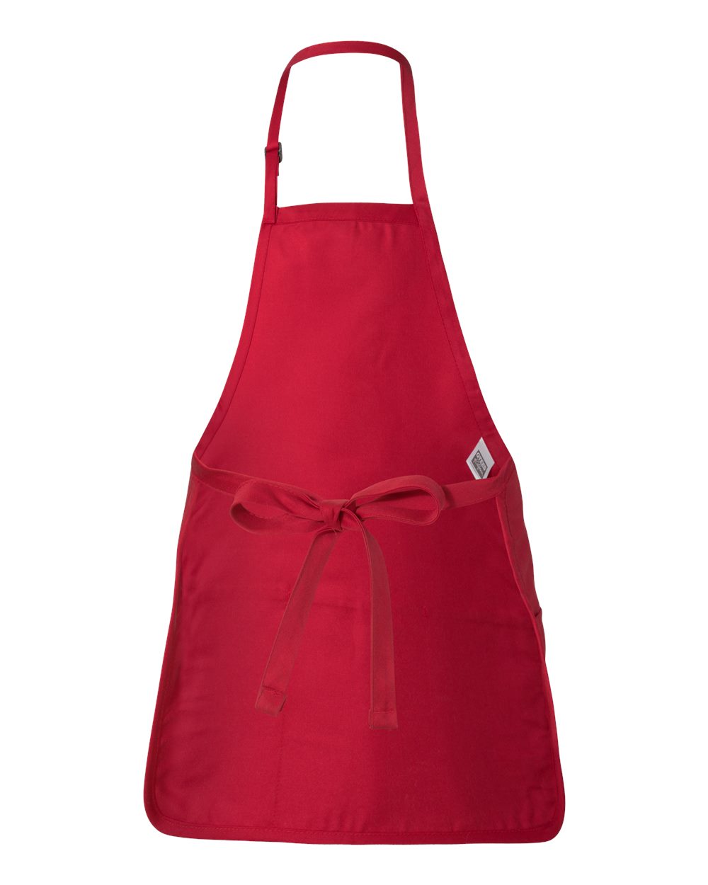 Q-Tees Full-Length Apron with Pouch Pocket - Q4250 Red