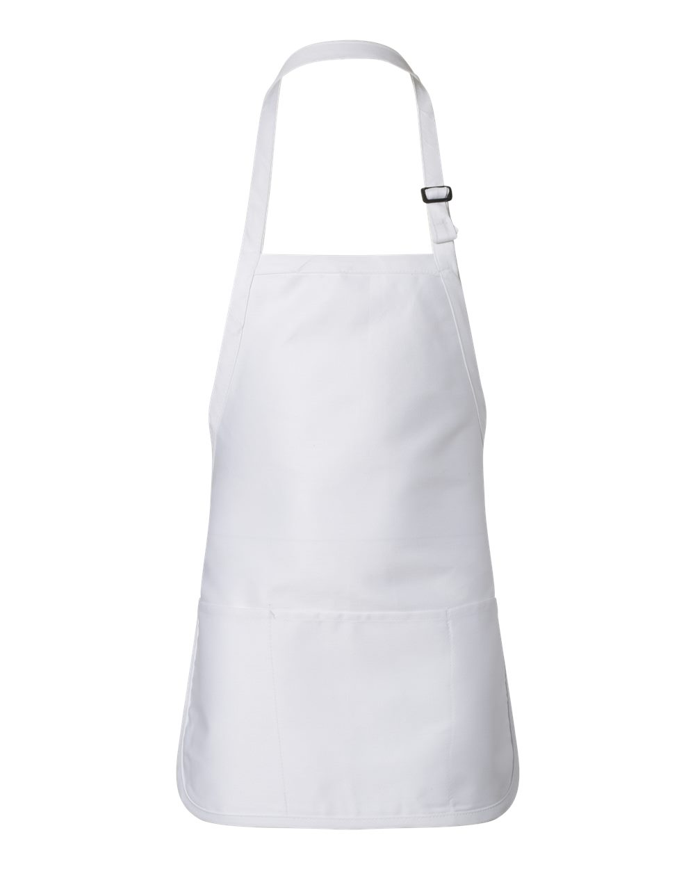 Q-Tees Full-Length Apron with Pouch Pocket - Q4250 White