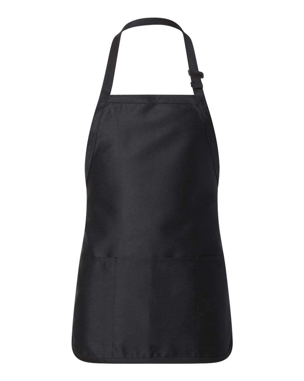 Q-Tees Full-Length Apron with Pouch Pocket - Q4250 Black