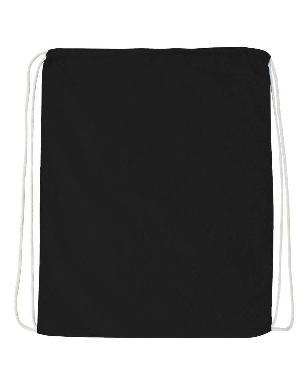 Q-Tees Economical Cotton Drawstring Bag - Q4500 Black