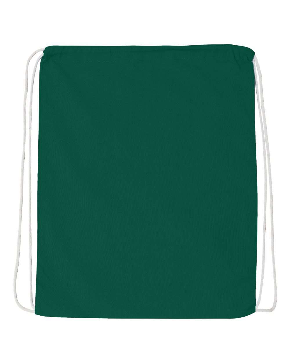 Q-Tees Economical Cotton Drawstring Bag - Q4500 Forest