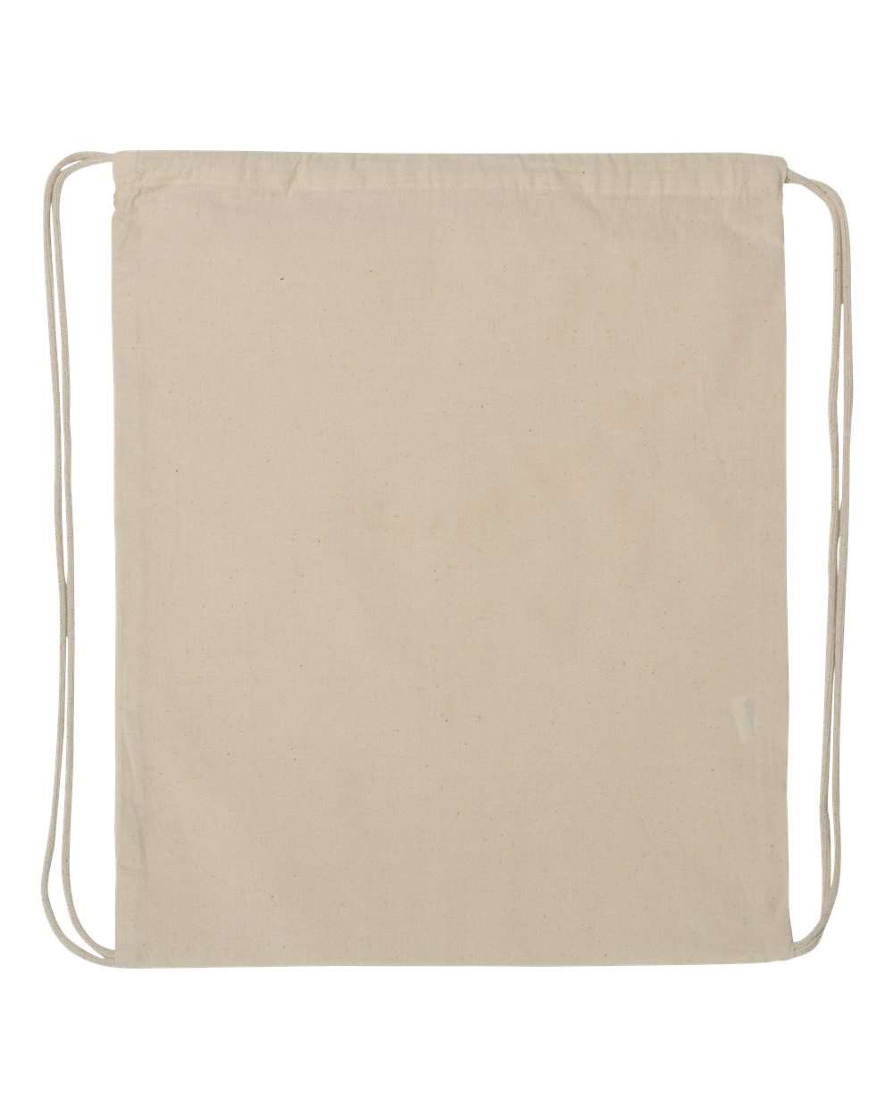 Q-Tees Economical Cotton Drawstring Bag - Q4500 Natural