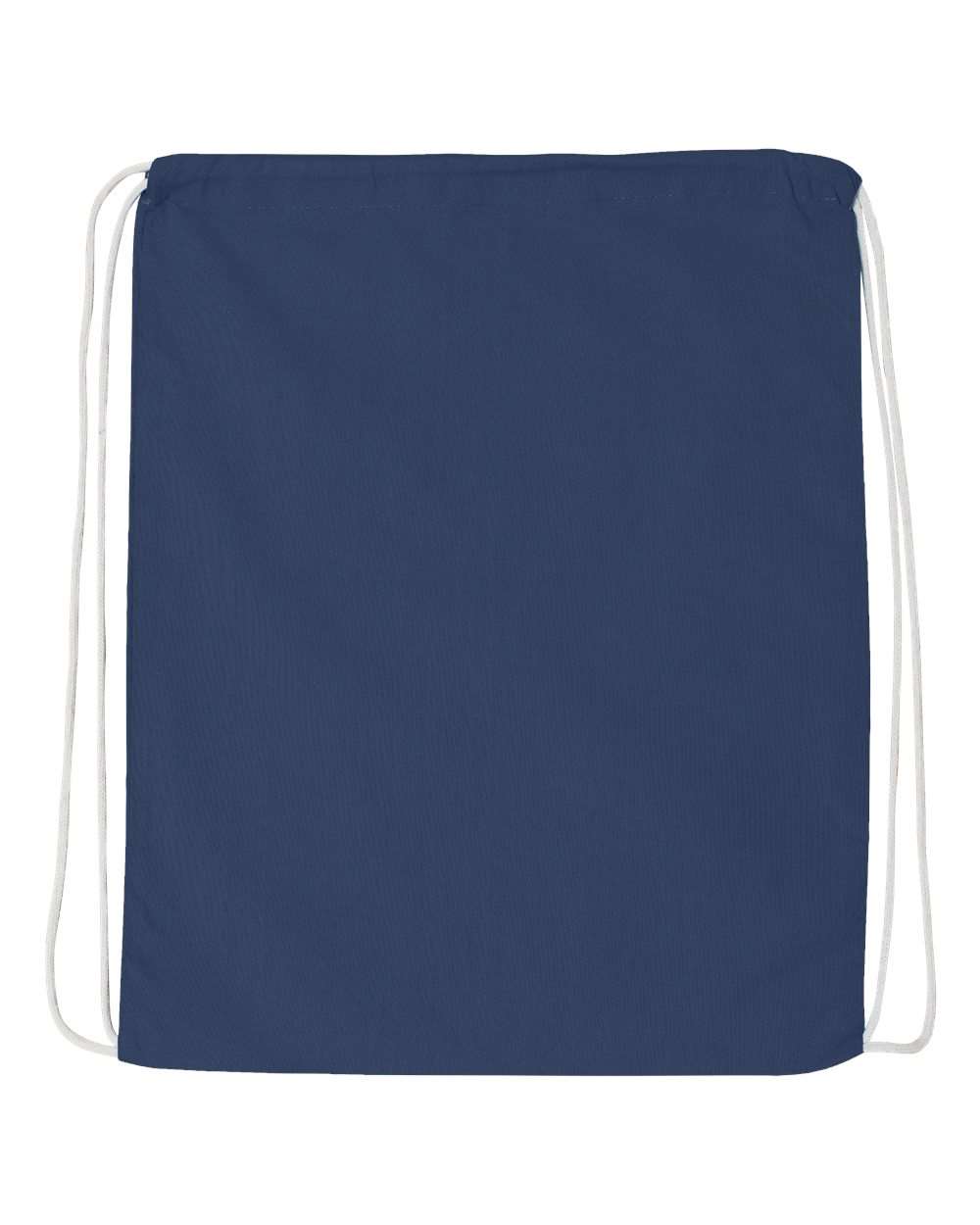 Q-Tees Economical Cotton Drawstring Bag - Q4500 Navy