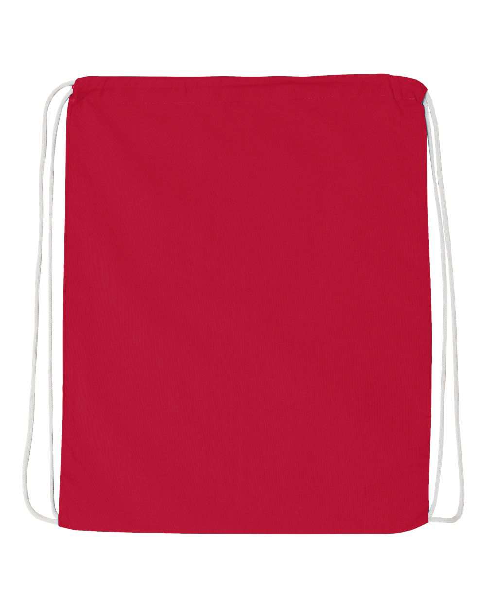 Q-Tees Economical Cotton Drawstring Bag - Q4500 Red