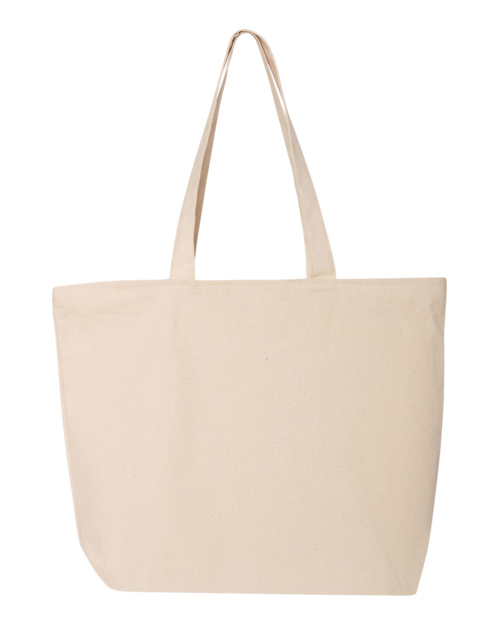Q-Tees 25L Zippered Tote - Q611 Natural