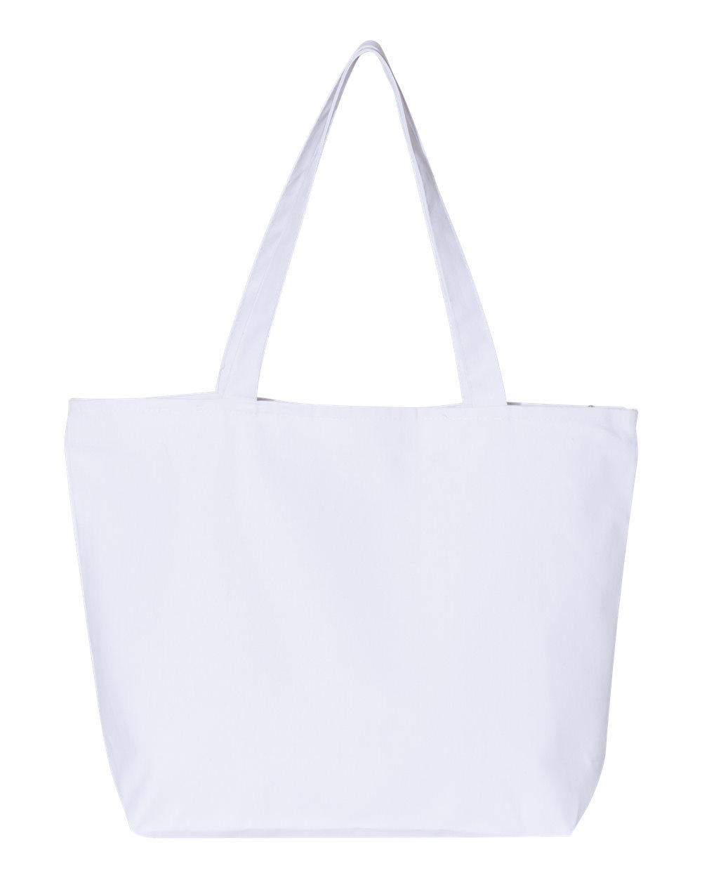 Q-Tees 25L Zippered Tote - Q611 White