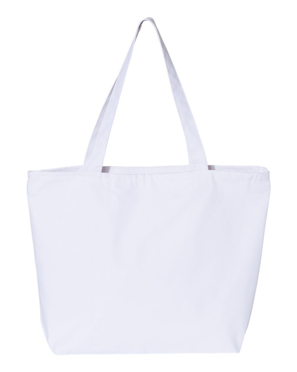 Q-Tees 25L Zippered Tote - Q611 White