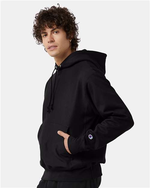 Champion Unisex Reverse Weave® Hooded Sweatshirt - S101 Black