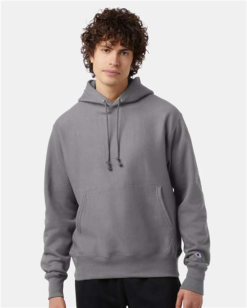 Champion Unisex Reverse Weave® Hooded Sweatshirt - S101 Stone Grey