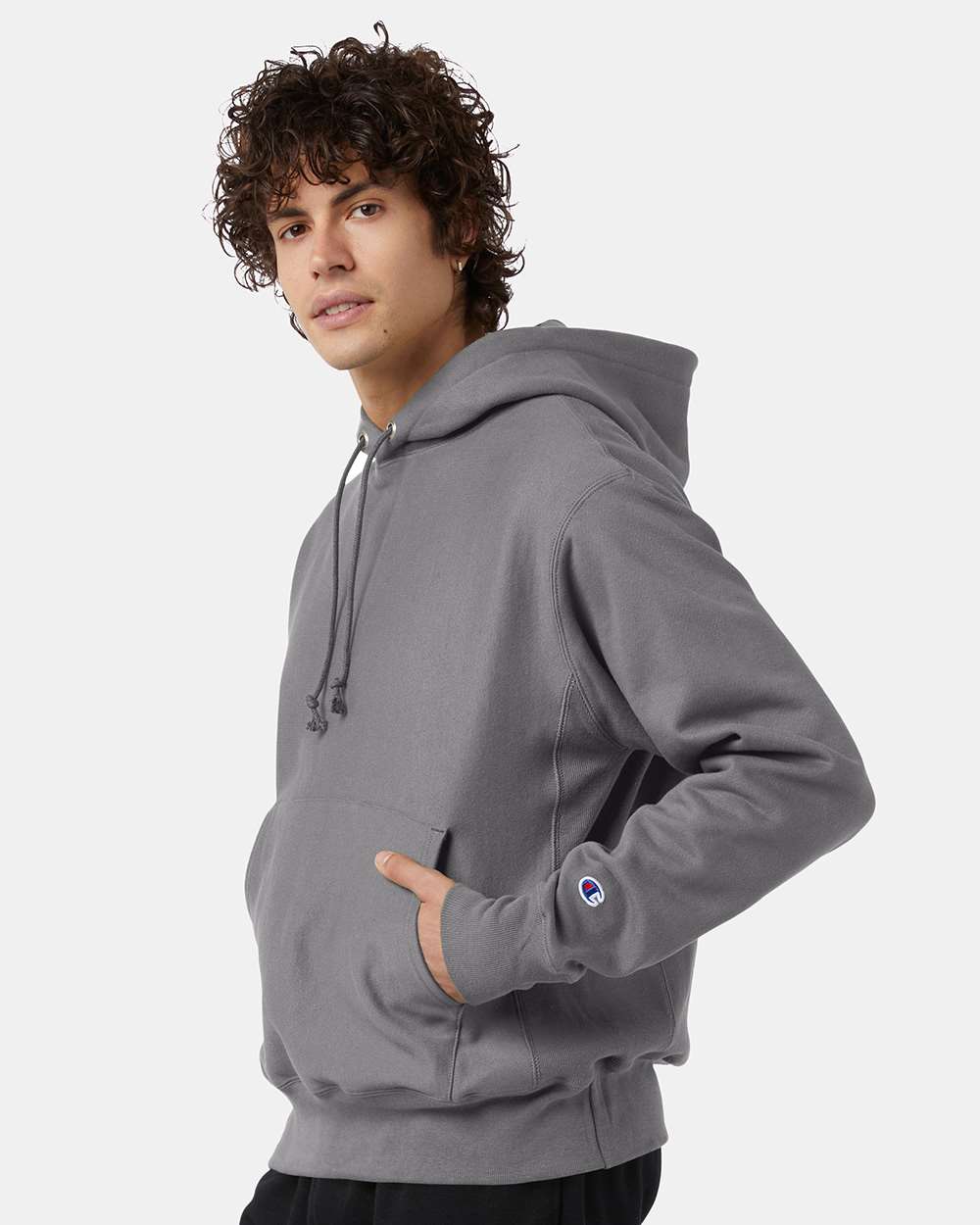 Champion Unisex Reverse Weave® Hooded Sweatshirt - S101 Stone Grey