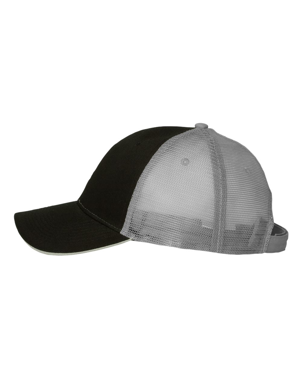 Valucap Sandwich Trucker Cap - S102 Black- Grey