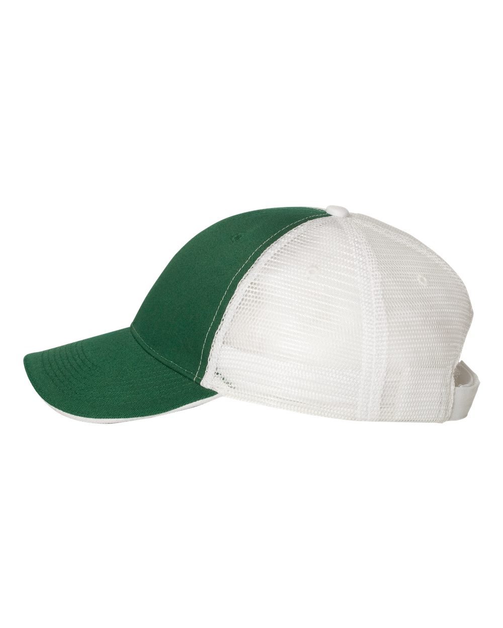 Valucap Sandwich Trucker Cap - S102 Dark Green- White