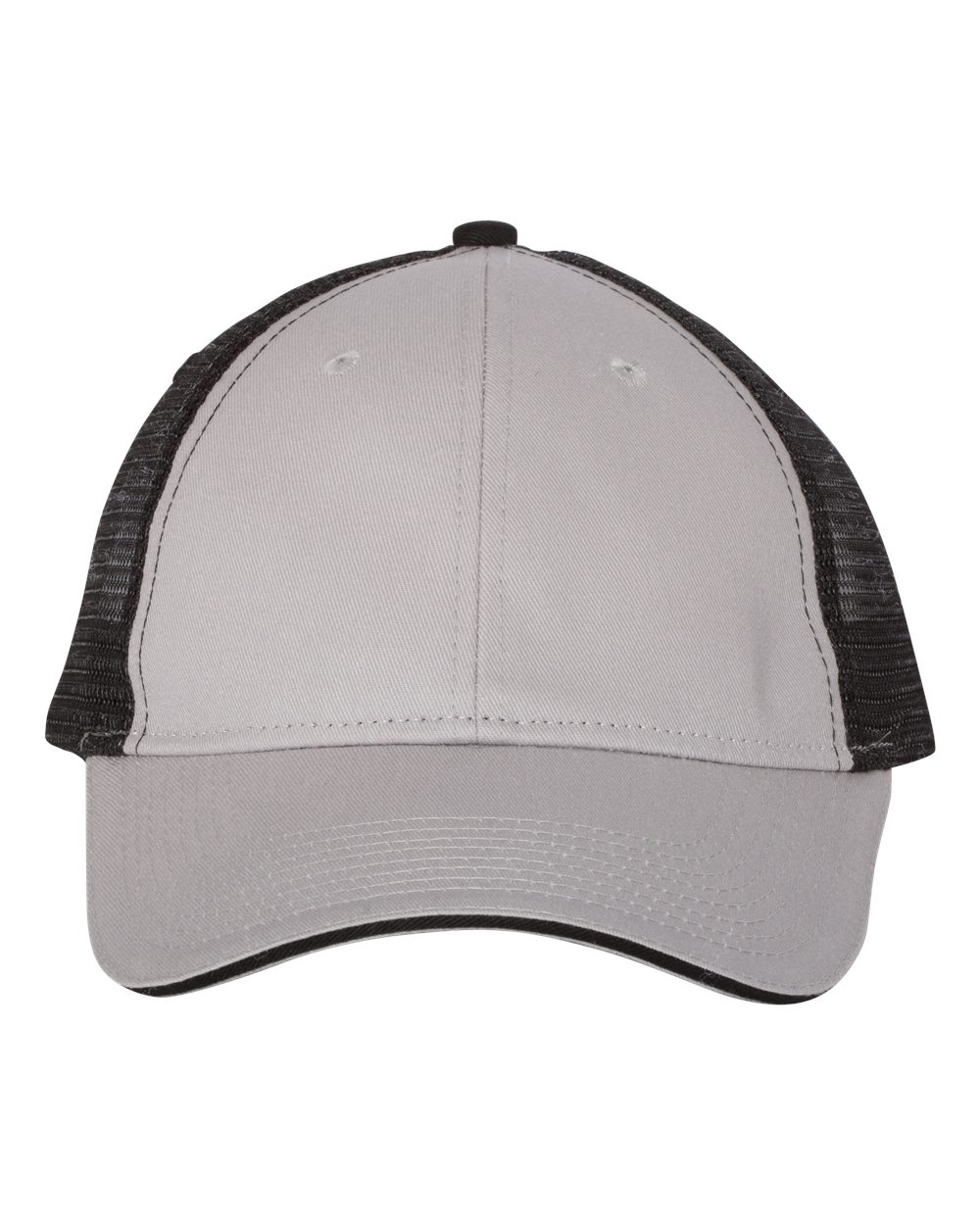 Valucap Sandwich Trucker Cap - S102 Grey- Black
