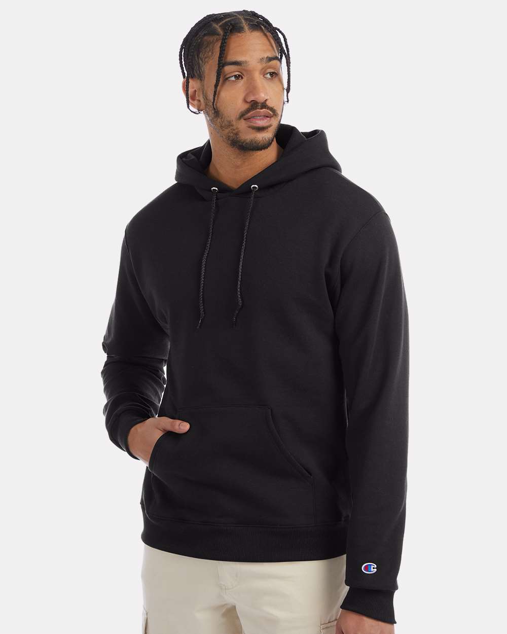 Champion Unisex Powerblend® Hooded Sweatshirt - S700 Black