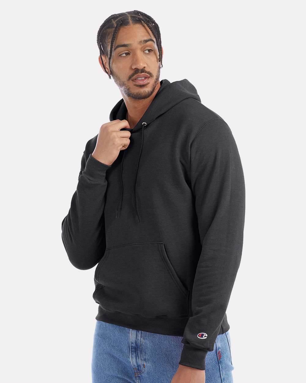 Champion Unisex Powerblend® Hooded Sweatshirt - S700 Charcoal Heather