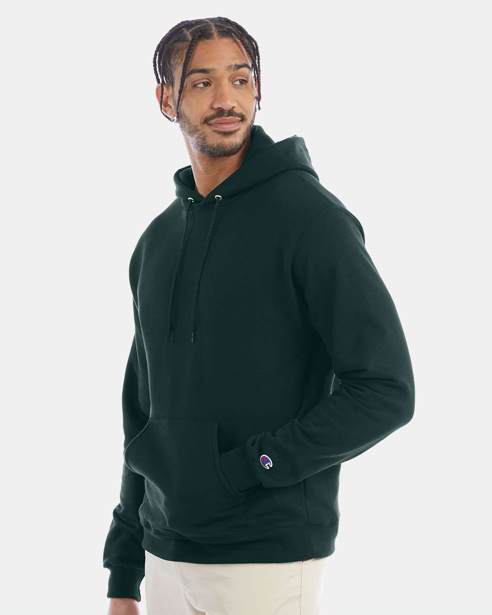 Champion Unisex Powerblend® Hooded Sweatshirt - S700 Dark Green