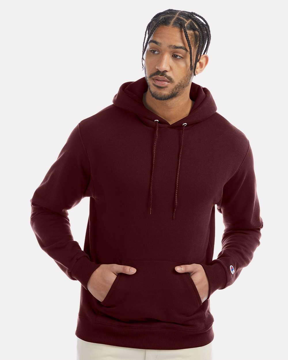 Champion Unisex Powerblend® Hooded Sweatshirt - S700 Maroon