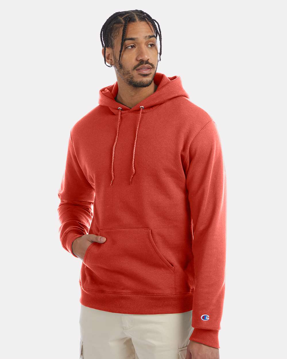 Champion Unisex Powerblend® Hooded Sweatshirt - S700 Red River Clay