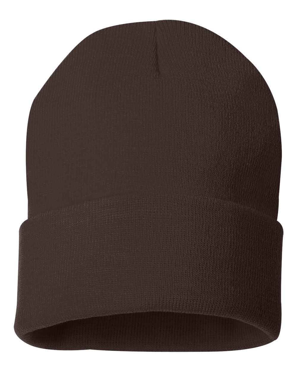 Sportsman 12" Solid Cuffed Beanie - SP12 Brown