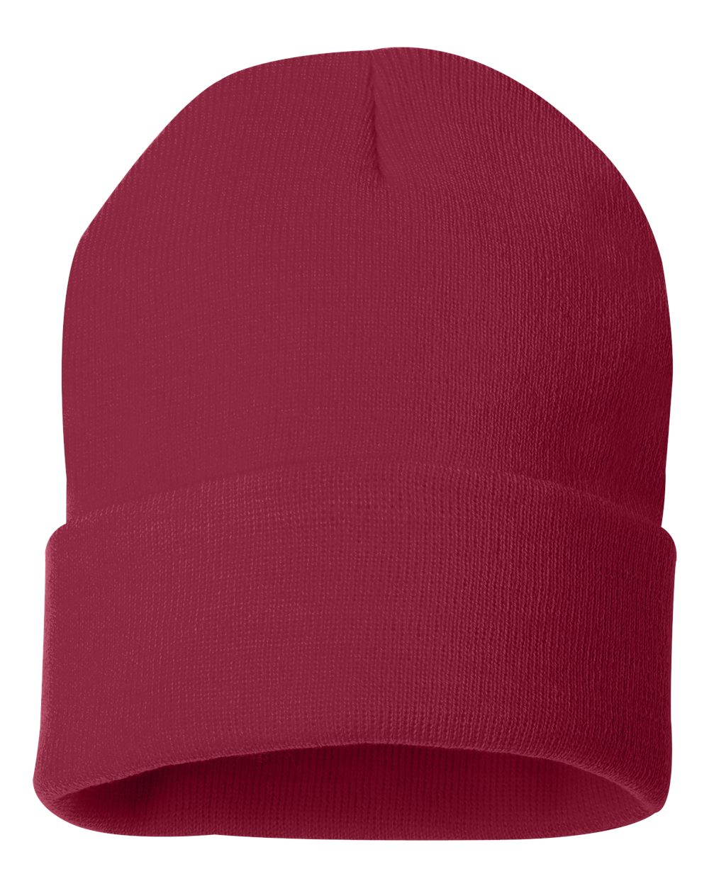 Sportsman 12" Solid Cuffed Beanie - SP12 Cardinal