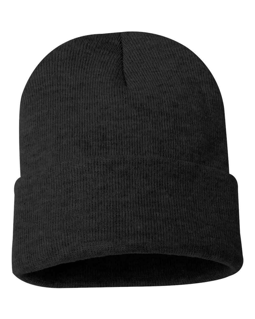 Sportsman 12" Solid Cuffed Beanie - SP12 Heather Charcoal