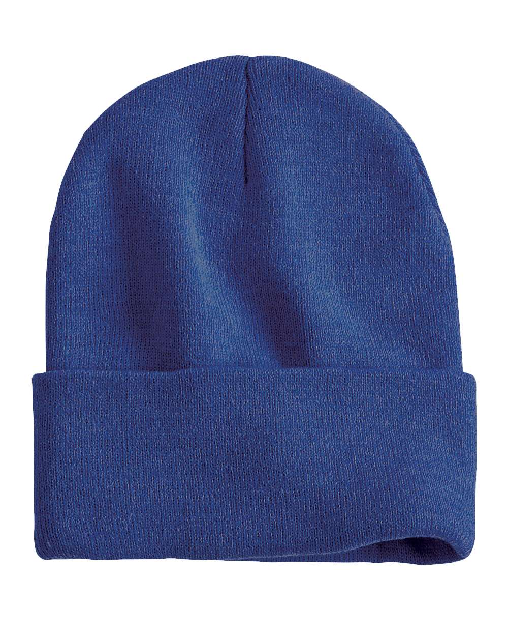 Sportsman 12" Solid Cuffed Beanie - SP12 Heather Dark Royal