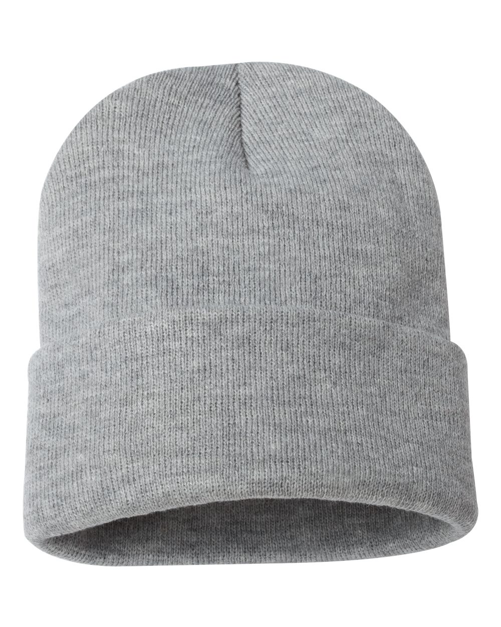 Sportsman 12" Solid Cuffed Beanie - SP12 Heather Grey