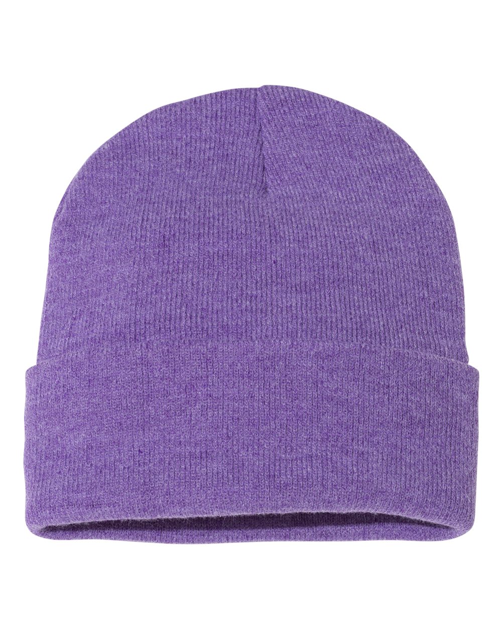 Sportsman 12" Solid Cuffed Beanie - SP12 Heather Purple