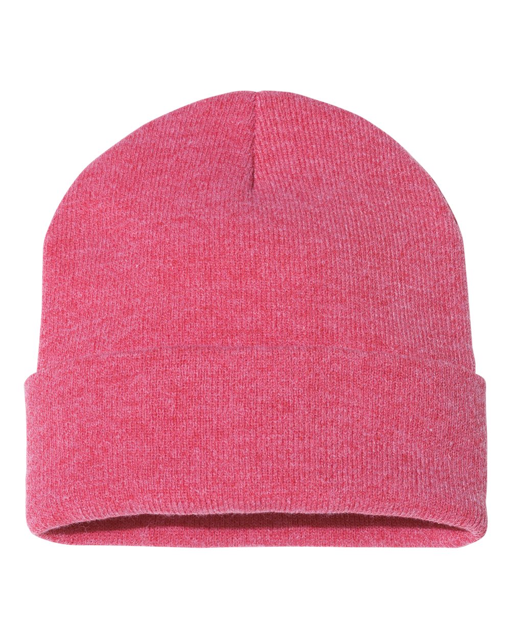 Sportsman 12" Solid Cuffed Beanie - SP12 Heather Red