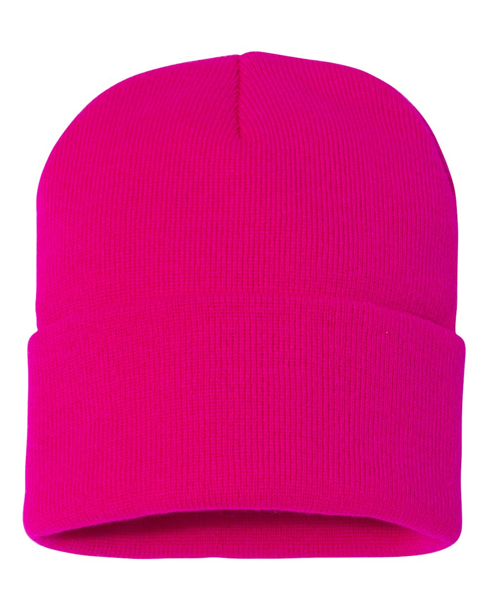 Sportsman 12" Solid Cuffed Beanie - SP12 Neon Fuchsia