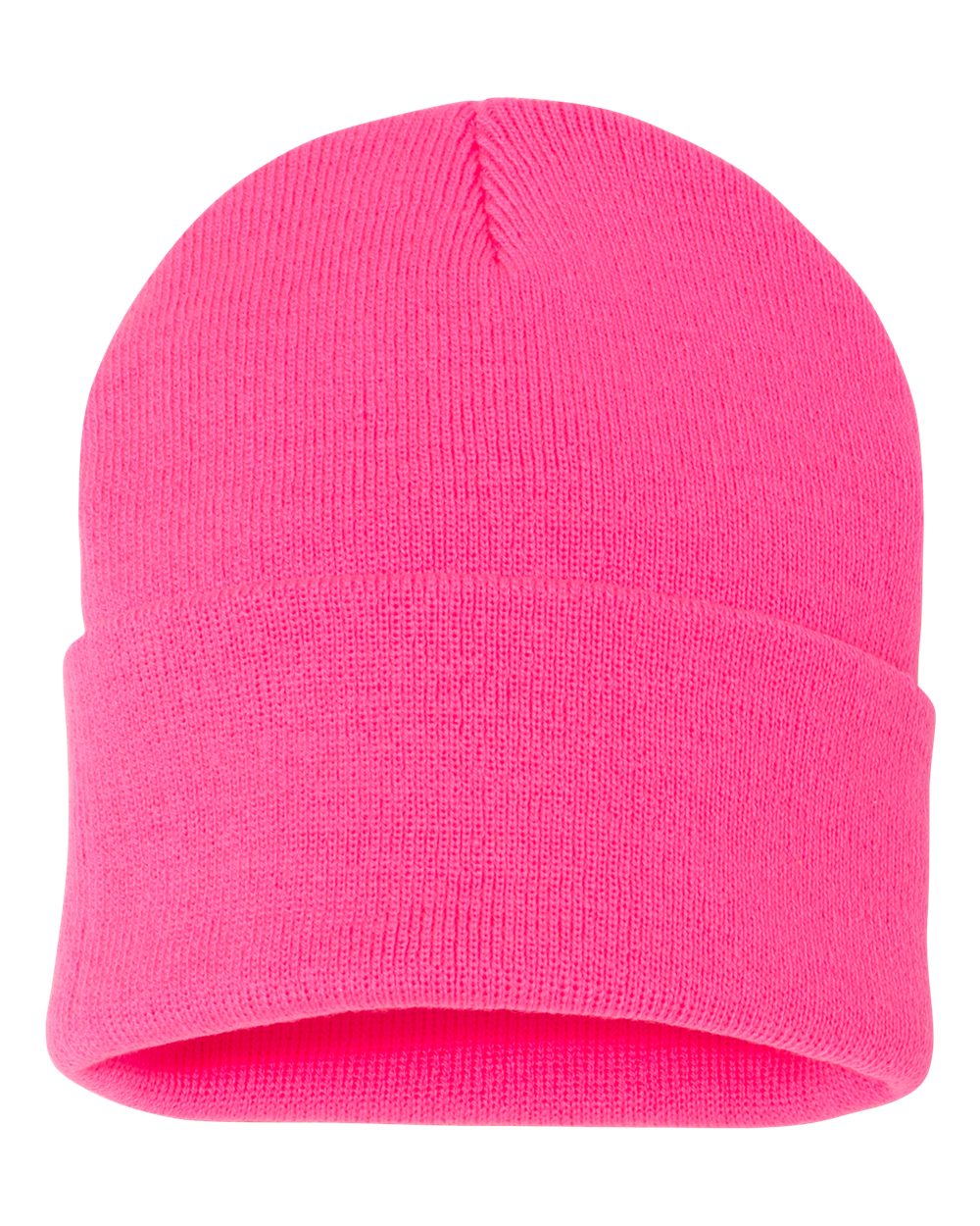 Sportsman 12" Solid Cuffed Beanie - SP12 Neon Pink