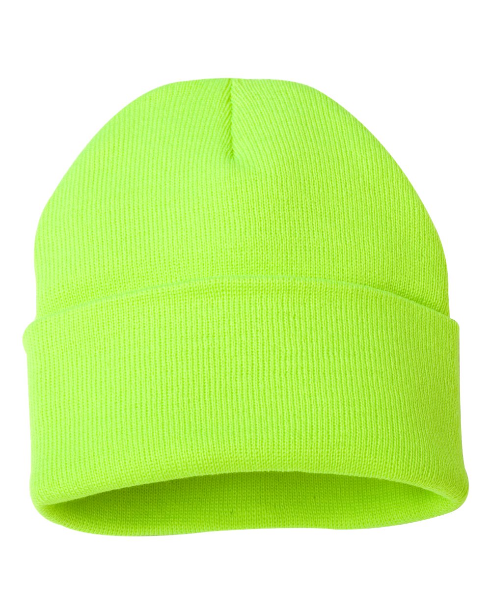Sportsman 12" Solid Cuffed Beanie - SP12 Safety Yellow