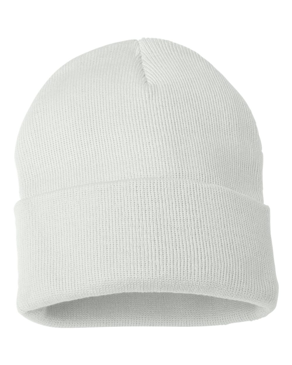 Sportsman 12" Solid Cuffed Beanie - SP12 White