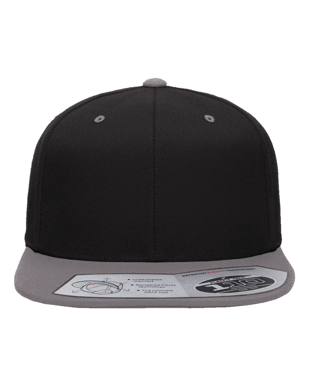 Flexfit 110® Snapback Cap - 110F Black- Grey