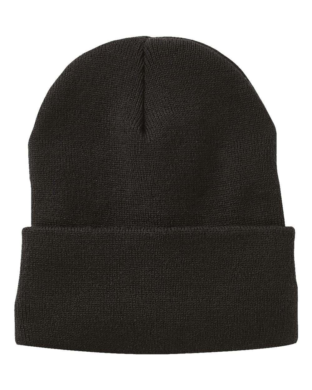 Sportsman 12" Jersey Lined Cuffed Beanie - SP12JL Black