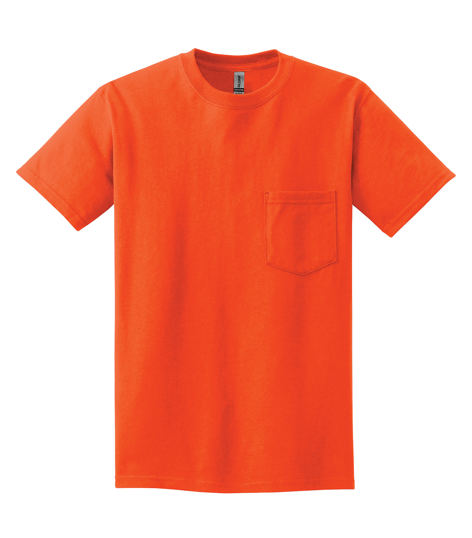Gildanᴹᴰ GILDANᴹᴰ T-SHIRT À POCHE ULTRA COTTONᴹᴰ - 2300 Safety Orange**