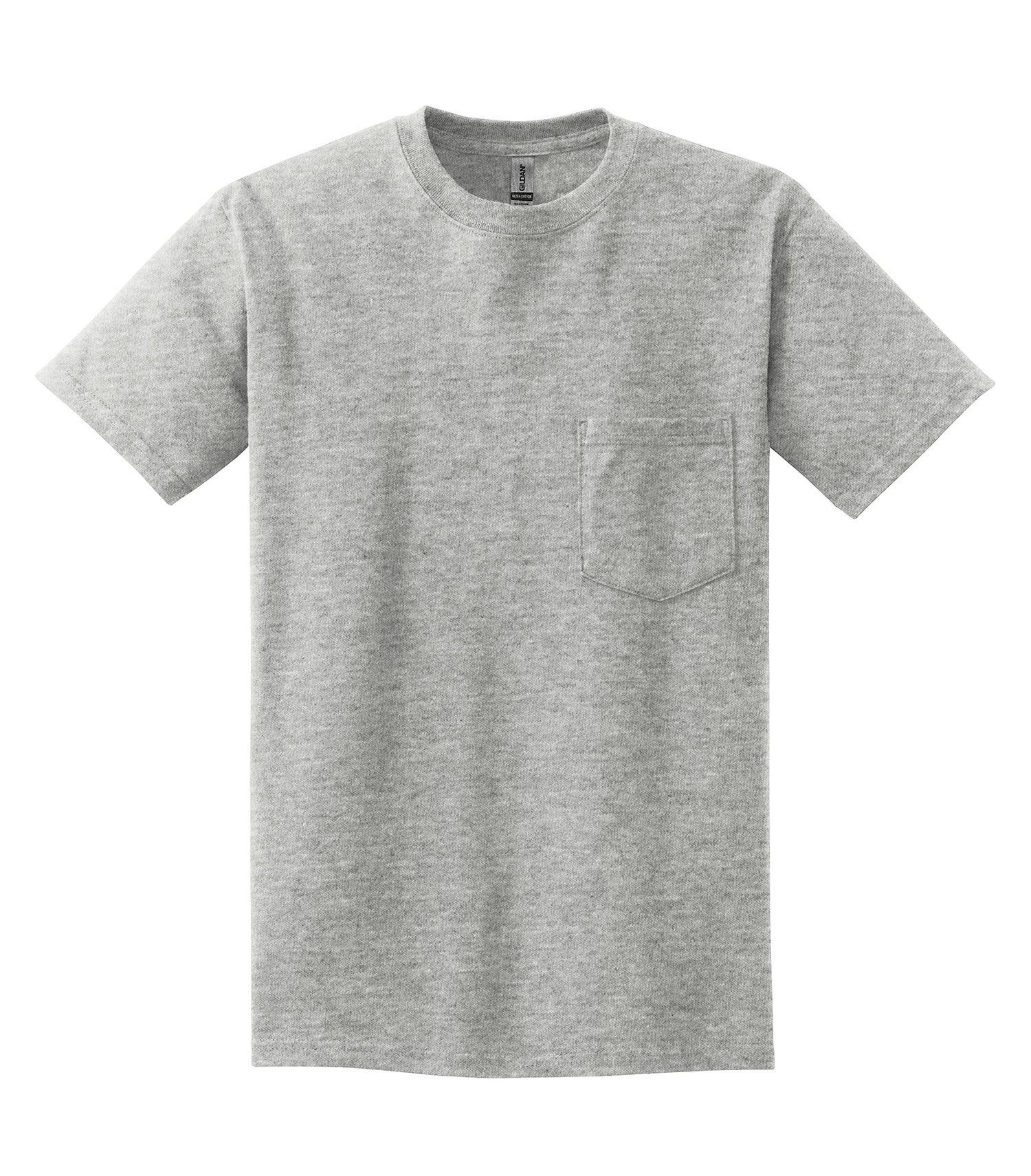 Gildanᴹᴰ GILDANᴹᴰ T-SHIRT À POCHE ULTRA COTTONᴹᴰ - 2300 Sport Grey*