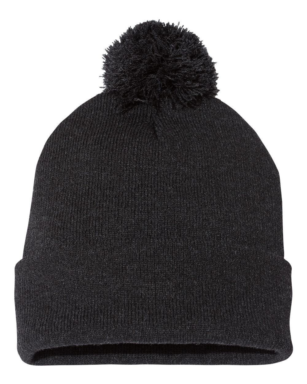 Sportsman 12" Pom-Pom Cuffed Beanie - SP15 Heather Charcoal