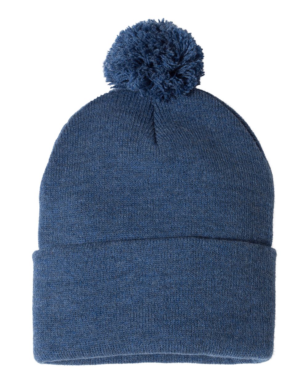 Sportsman 12" Pom-Pom Cuffed Beanie - SP15 Heather Dark Royal