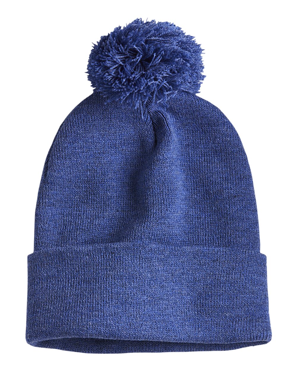 Sportsman 12" Pom-Pom Cuffed Beanie - SP15 Heather Dark Royal