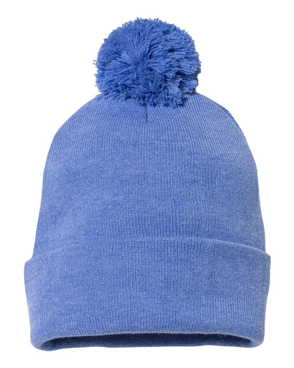 Sportsman 12" Pom-Pom Cuffed Beanie - SP15 Heather Royal