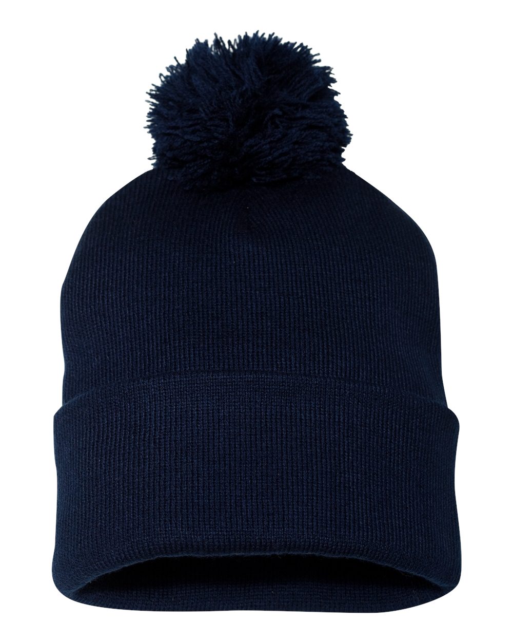 Sportsman 12" Pom-Pom Cuffed Beanie - SP15 Navy