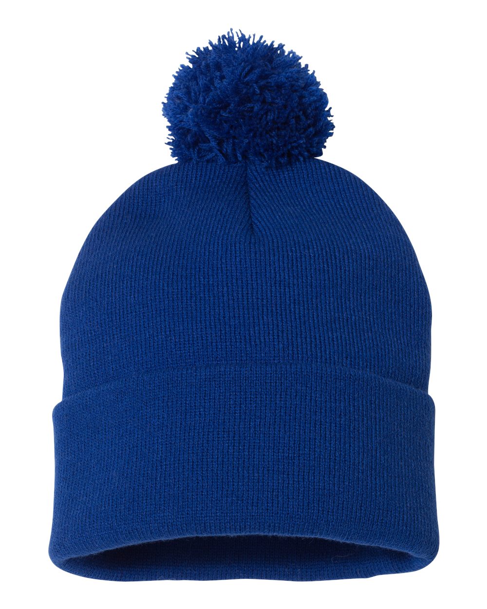 Sportsman 12" Pom-Pom Cuffed Beanie - SP15 Royal Blue