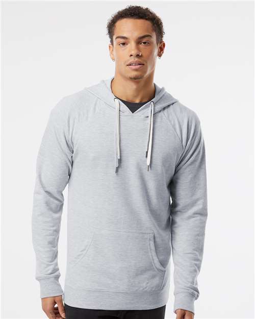 Independent Trading Co. Unisex Icon Lightweight Loopback Terry Hooded Sweatshirt - SS1000 Athletic Heather